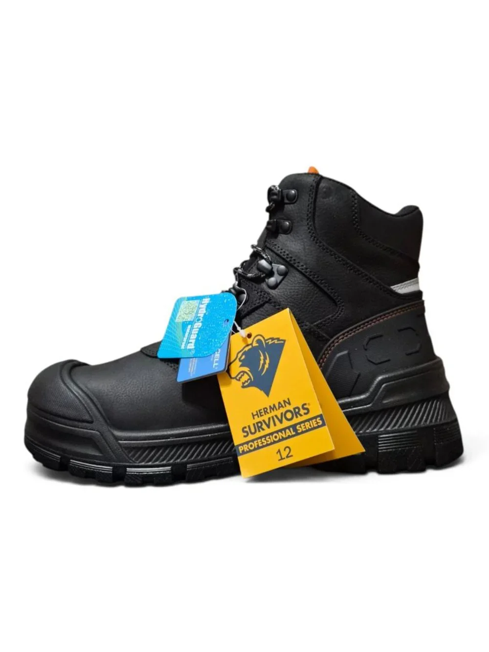Herman Survivors Men's Groundbreaker Sz 12 Work Boots Steel Toe Waterproof Black